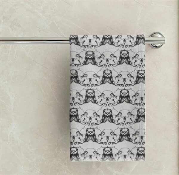 Black Broderie Tea Towel - Image 2